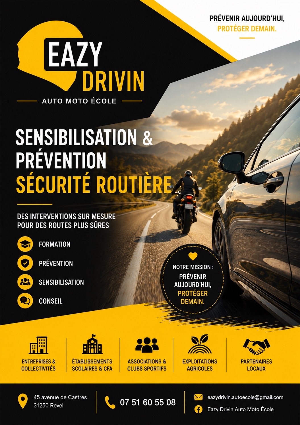 Sensibilisation et prévention sécurité routière - Couverture